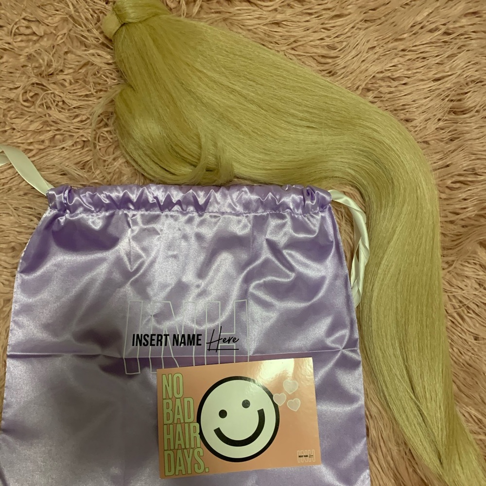 24 inches champagne blonde ponytail